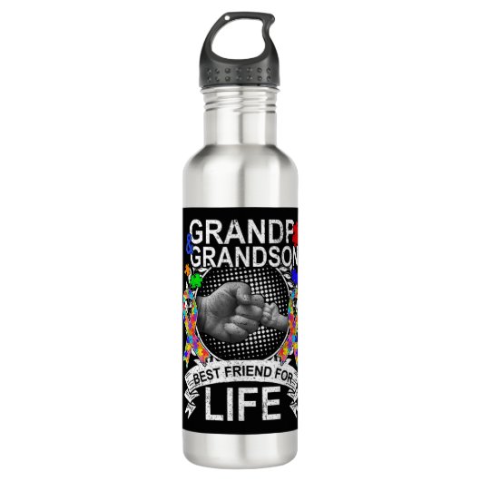 Tragen Sie diesen Großvater und Großvater Bester F Edelstahlflasche (Vorderseite)