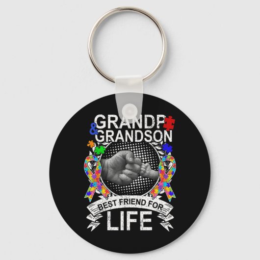 Tragen Sie diesen Großvater und Großvater Bester F Schlüsselanhänger (Vorderseite)