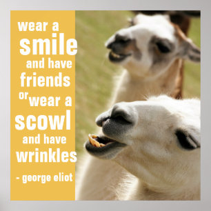 Tragen Sie ein Lächeln und haben Sie Freunde Georg Poster