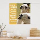 Tragen Sie ein Lächeln und haben Sie Freunde Georg Poster (Küche)