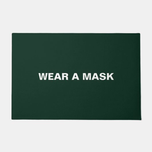 Tragen Sie eine Maske dunkelkieferngrüne benutzerd Fußmatte (Vorderseite)