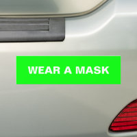 Tragen Sie eine Maske, ein neongrünes, minimalisti
