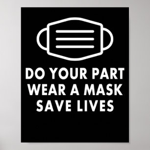 Tragen Sie eine Maske Ihrer Teil Public Health PSA Poster