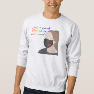 Tragen Sie eine Maske Rainbow Style Sweatshirt