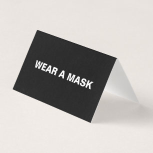Tragen Sie eine Maske, Schwarz-weißes, minimalisti