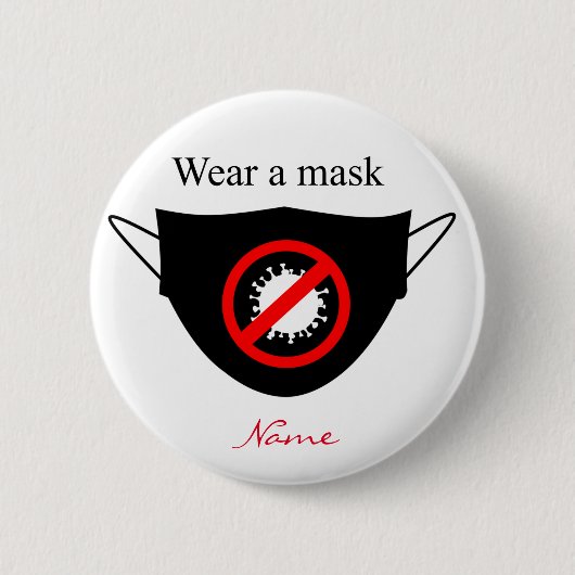 Tragen Sie eine Maske Thunder_Cove Button (Vorderseite)