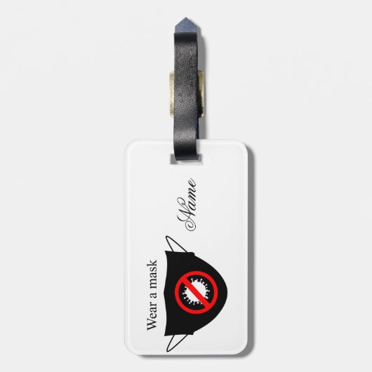 Tragen Sie eine Maske Thunder_Cove Gepäckanhänger (Rückseite vertikal)