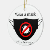 Tragen Sie eine Maske Thunder_Cove Keramik Ornament (Links)