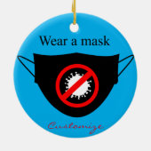 Tragen Sie eine Maske Thunder_Cove Keramik Ornament (Hinten)