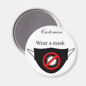 Tragen Sie eine Maske Thunder_Cove Magnet (Vorderseite/Rückseite)