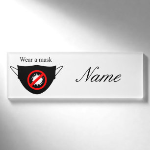 Tragen Sie eine Maske Thunder_Cove Namenschild