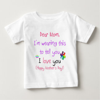 Tragen Sie einen Liebe-Buchstaben zur Mama Baby T-shirt