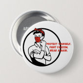 Tragen Sie einen Maske Riveter Style Button (Vorne & Hinten)