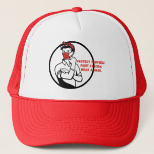 Tragen Sie einen Maske Riveter Style Truckerkappe