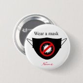 Tragen Sie einen Maske-Thunder_Cove-Button Button (Vorne & Hinten)