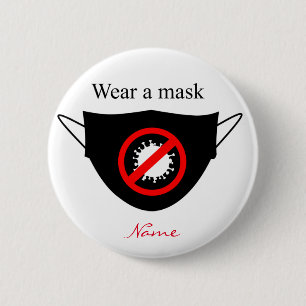 Tragen Sie einen Maske-Thunder_Cove-Button Button
