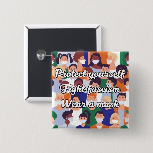 Tragen Sie einen Maskenbrillanz Button (Vorne & Hinten)