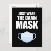 Tragen Sie einfach die Maske Postkarte (Vorne/Hinten)