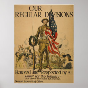 Tragen Sie für die Infanterie ein Poster