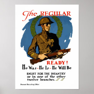 Tragen Sie für die Infanterie ein -- WWI Poster
