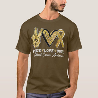 Tragen Sie Gold Ribbon Peace Liebe heilen Kinderkr T-Shirt
