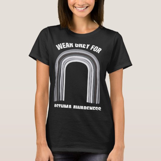 Tragen Sie Grau für Asthma Awareness Asthma T-Shirt (Vorderseite)