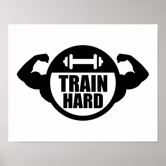 Tragen Sie harte Barbell-Muskeln Poster (Vorne)