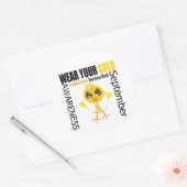 Tragen Sie Ihr Gold Childhood Cancer Awareness Mon Runder Aufkleber (Umschlag)