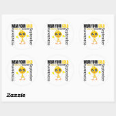 Tragen Sie Ihr Gold Childhood Cancer Awareness Mon Runder Aufkleber (Blatt)