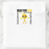 Tragen Sie Ihr Gold Childhood Cancer Awareness Mon Runder Aufkleber (Tasche)