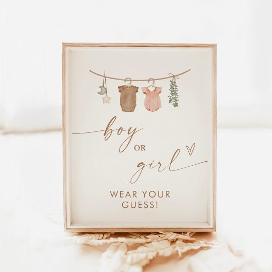 Tragen Sie Ihr Guess Game Sign-Zeichen, er oder si Poster