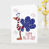 Tragen Sie Ihre Farben mit Stolz 4. Juli Karte (Gelbe Blume)