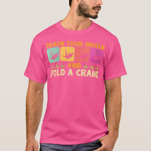 Tragen Sie Ihre Gehirnfalte ein Kranpapier falten T-Shirt
