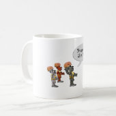 „Tragen Sie Ihre PSA!“ Kaffeetasse (Vorderseite Links)