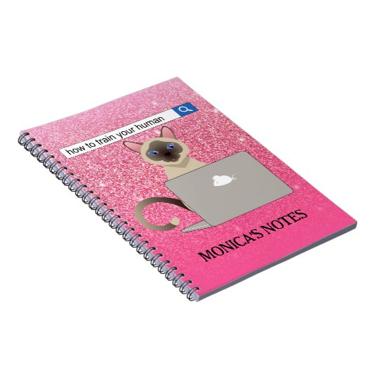 Tragen Sie Ihren menschlichen Funny Siamese Katze Notizblock (Rechte Seite)