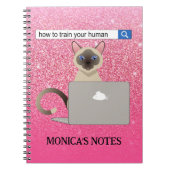 Tragen Sie Ihren menschlichen Funny Siamese Katze  Notizblock (Vorderseite)