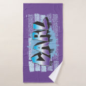 Tragen Sie Ihren Namen Graffiti Bath Beach Handtuc Badehandtuch (Badehandtuch)