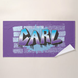Tragen Sie Ihren Namen Graffiti Bath Beach Handtuc Badehandtuch