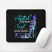 Tragen Sie im April Teal Ault Awareness Month T-Sh Mousepad (Mit Mouse)
