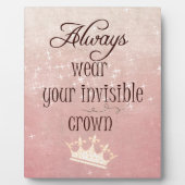 Tragen Sie immer Ihr unsichtbares Kronenangebot ei Fotoplatte (Vorderseite)