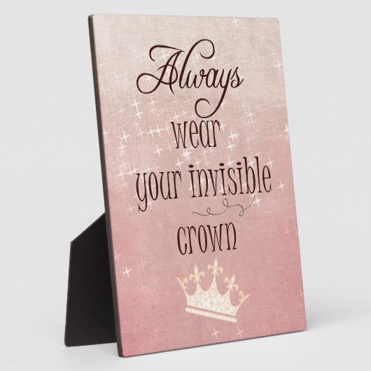 Tragen Sie immer Ihr unsichtbares Kronenangebot ei Fotoplatte (Seite)