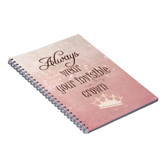 Tragen Sie immer Ihr unsichtbares Kronenangebot ei Notizblock (Rechte Seite)