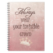 Tragen Sie immer Ihr unsichtbares Kronenangebot ei Notizblock (Vorderseite)