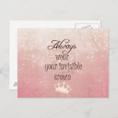 Tragen Sie immer Ihr unsichtbares Kronenangebot ei Postkarte (Vorne/Hinten)