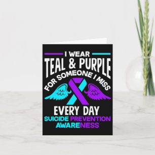 Tragen Sie jeden Tag Teal und Purple für jemanden, Karte