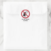 Tragen Sie keine Handschuhe, Zeichen des Verbots Runder Aufkleber (Tasche)