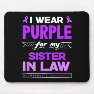 Tragen Sie lila für Alzheimer Ihrer Schwägerin Mousepad