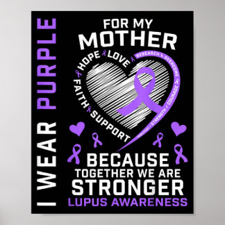 Tragen Sie Lila für Mama Lupus-Aufklärungsband Her Poster