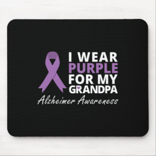 Tragen Sie Lila für meine Opa Ribbon Familie Liebe Mousepad
