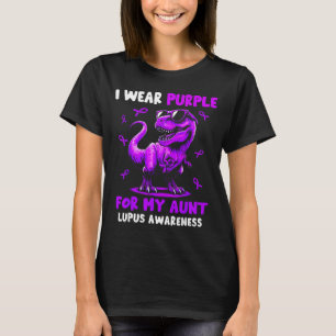 Tragen Sie Lila für Tante-Lupus-Bewusstseins-Dinos T-Shirt